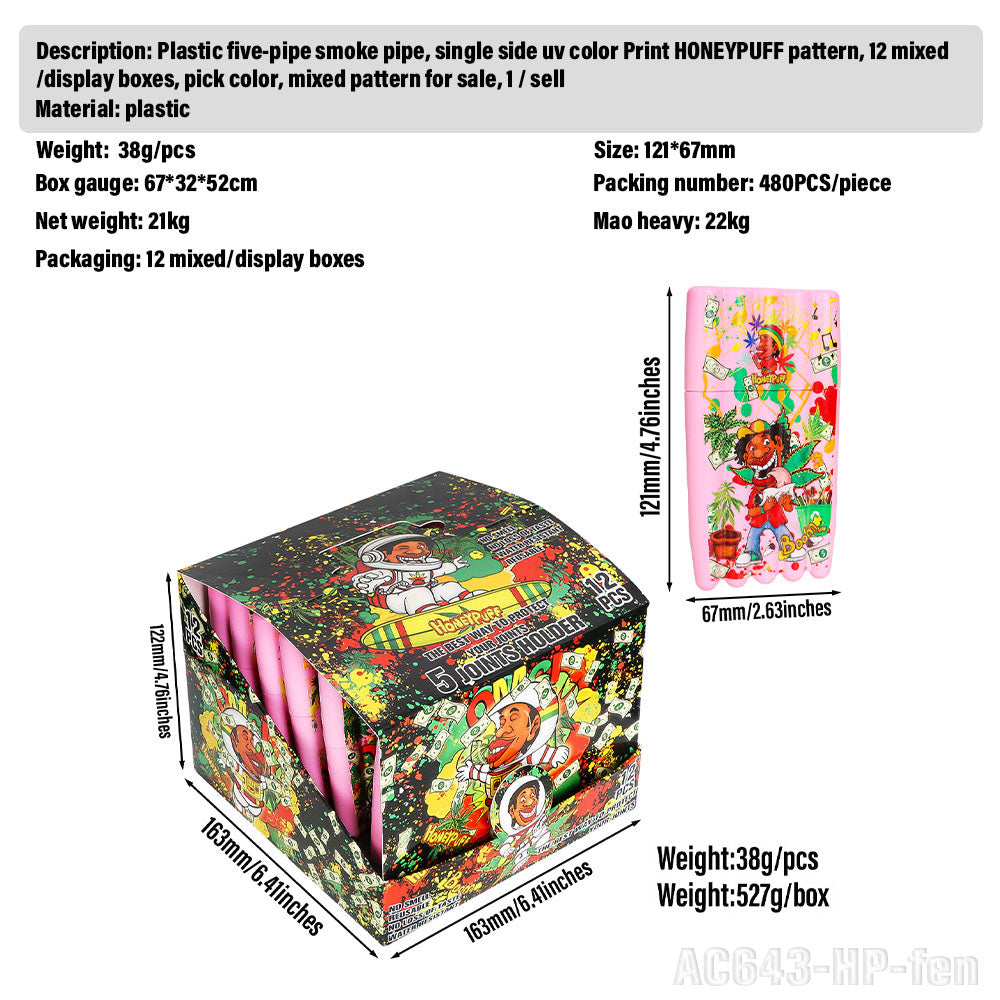 HONEYPUFF multi-color multi-tube plastic trumpet paper cigarette storage tank Cigarette accessories