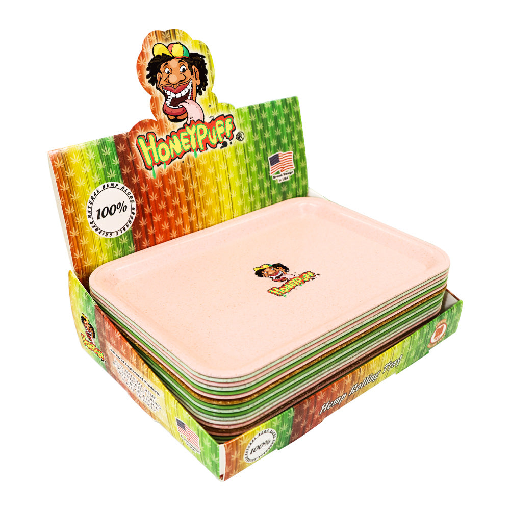 HONEYPUFF brand 180 * 134 * 53mm biodegradable and environmentally friendly material rolling tray smoking accessories