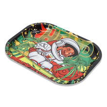 Load image into Gallery viewer, HONEYPUFF Multi Color Tinplate Metal Rolling Tray, 180*140 Size Portable Cigarette Rolling Paper Tray, Smooth Rounded Edge Rolling Paper Tray
