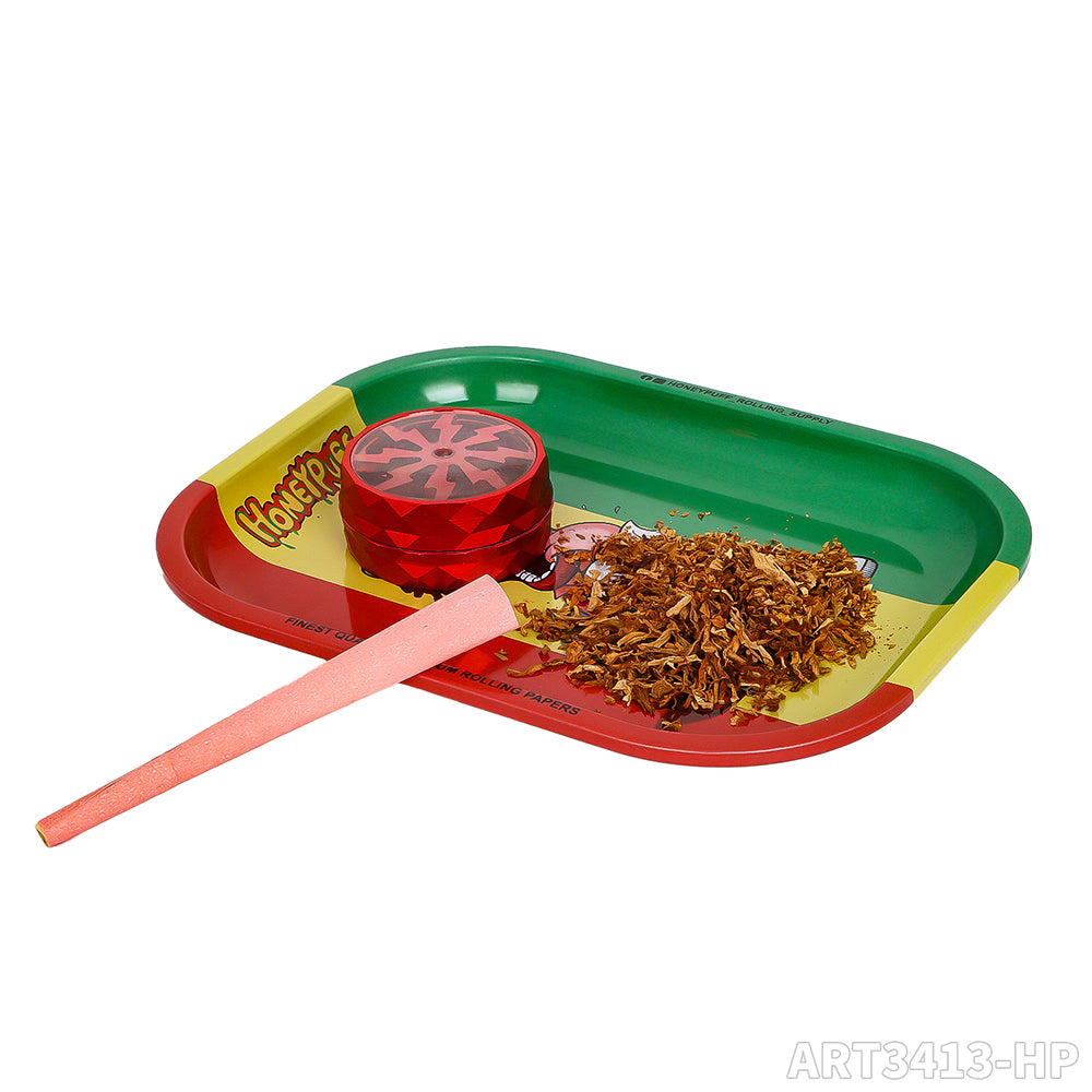 HONEYPUFF brand 180 * 140MM metal square with various designs, hot selling cigarette store accessories