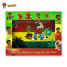 Charger l'image dans la galerie, HONEYPUFF brand 161 * 122mm anti drop glass rolling tray cigarette store accessories