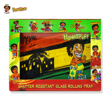 Charger l'image dans la galerie, HONEYPUFF brand 161 * 122mm anti drop glass rolling tray cigarette store accessories