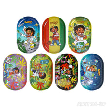 Lade das Bild in den Galerie-Viewer, HONEYPUFF brand 130*80mm metal square rolling tray small rolling tray with various designs