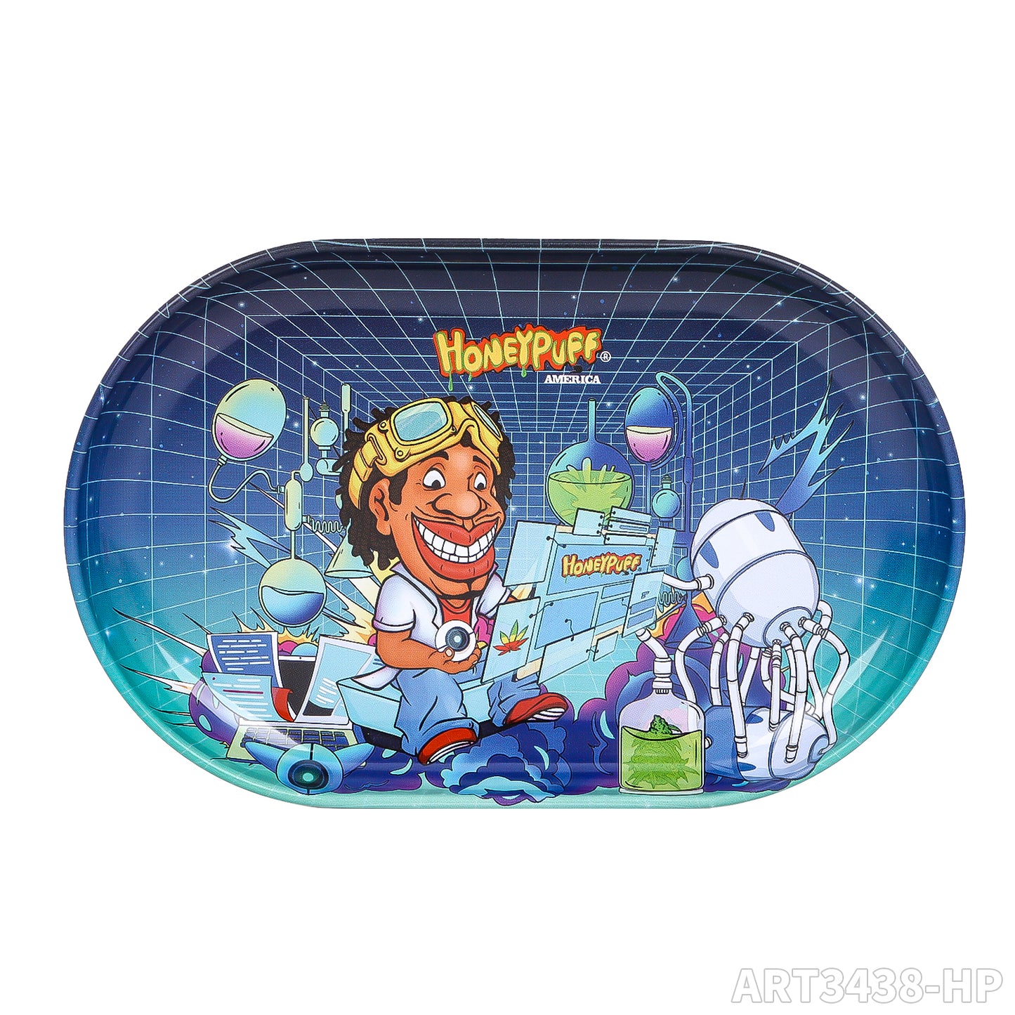 HONEYPUFF brand 130*80mm metal square rolling tray small rolling tray with various designs