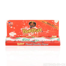Charger l'image dans la galerie, Feuilles à rouler Honeypuff 1 1/4 saveur fraise, feuilles à rouler à combustion lente pour cigarettes (50 pièces)