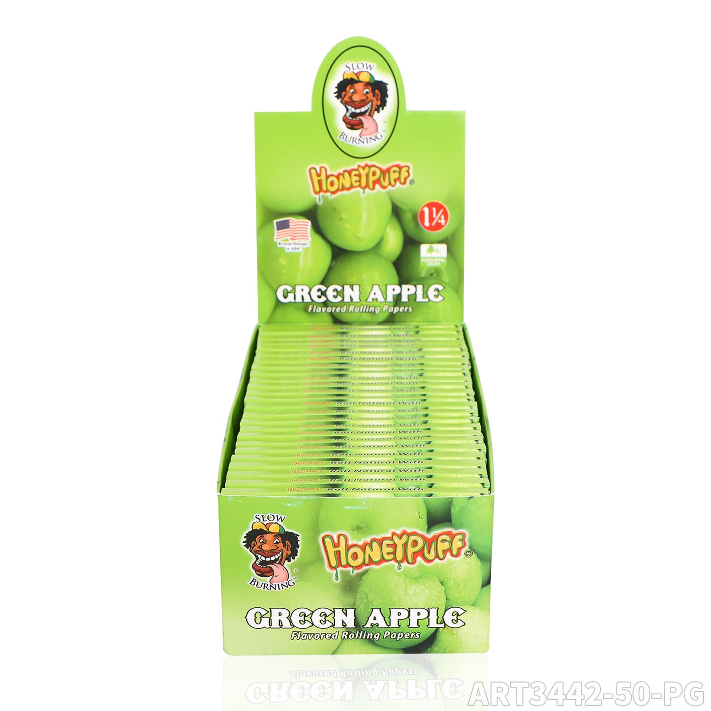 HONEYPUFF 1 1/4 Size Cherry Flavored Rolling Papers, Slow Burning Cigarette Rolling Papers (50 PCS)