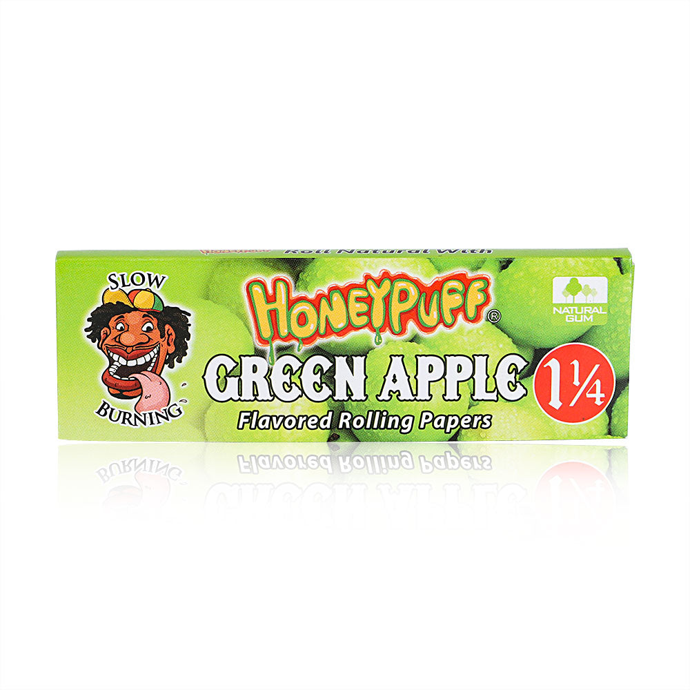 HONEYPUFF 1 1/4 Size Apple Flavored Rolling Papers 12 Packs Flavored Rolling Papers