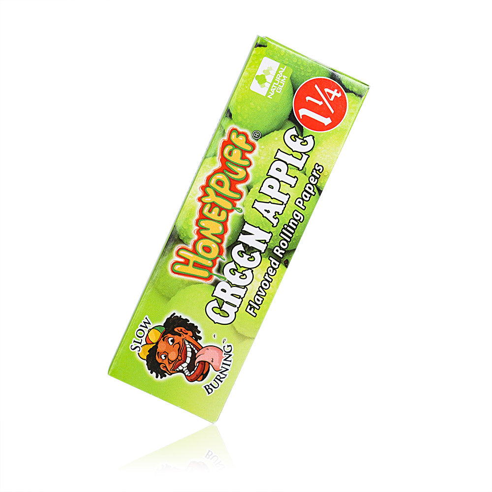 HONEYPUFF 1 1/4 Size Apple Flavored Rolling Papers 12 Packs Flavored Rolling Papers