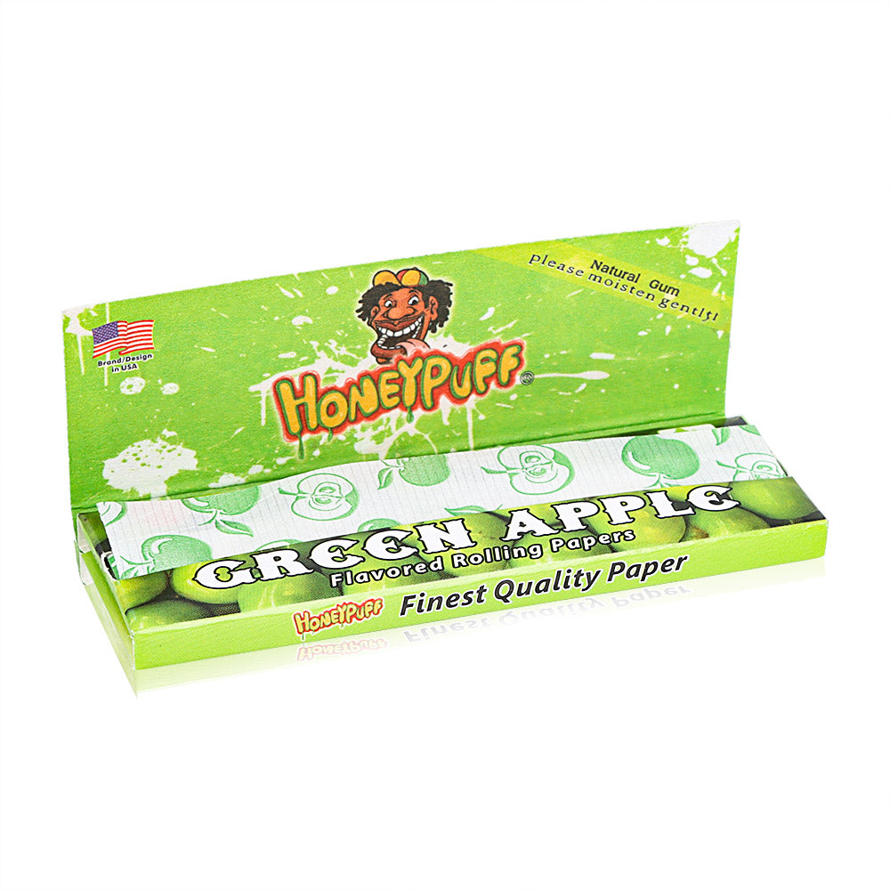 HONEYPUFF 1 1/4 Size Apple Flavored Rolling Papers 12 Packs Flavored Rolling Papers