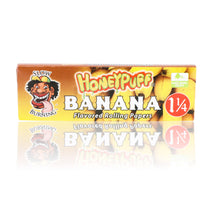 Load image into Gallery viewer, HONEYPUFF 1 1/4 Size Banana Flavored Rolling Papers 12 Packs Flavored Rolling Papers