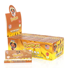 Load image into Gallery viewer, HONEYPUFF 1 1/4 Size Banana Flavored Rolling Papers 12 Packs Flavored Rolling Papers