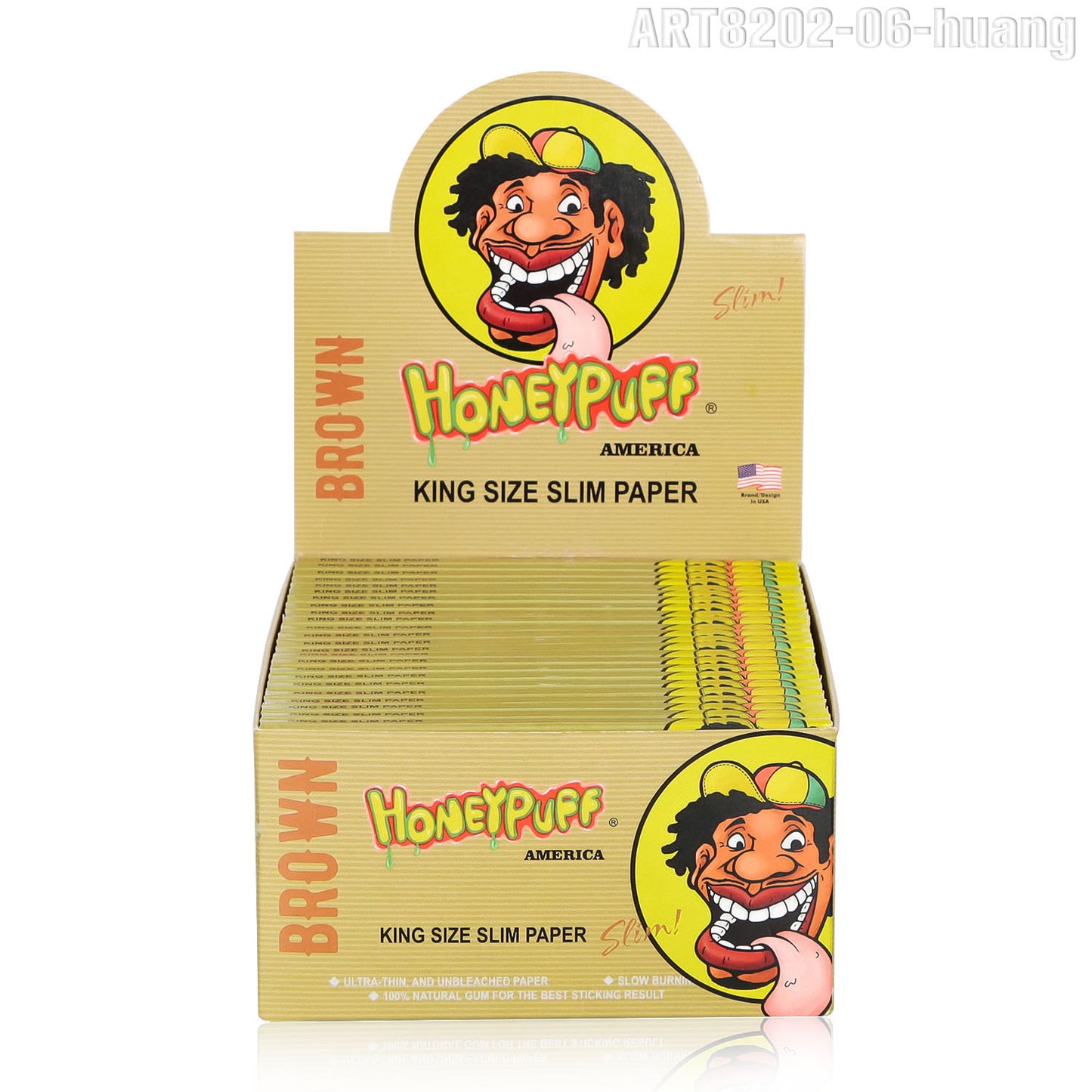 HONEYPUFF 1 1/4 Size Variety Of Flavors Rolling Papers, Slow Burning Cigarette Rolling Papers (32 PCS)