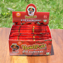 Load image into Gallery viewer, HONEYPUFF 1 1/4 Size Strawberry Flavored Rolling Papers, Slow Burning Cigarette Rolling Papers (50 PCS)