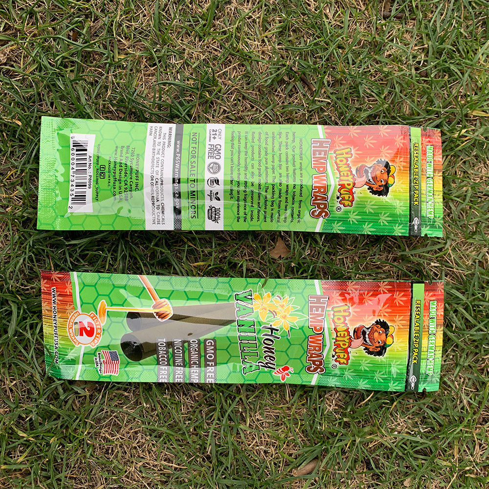 HONEYPUFF Vanilla Flavored Pre Rolled Cones, King Size Pre Rolled Rolling Paper with Tips, Slow Burning Rolling Cones, 2 PCS / Pack 12 Packs / Box