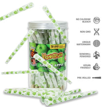 Lade das Bild in den Galerie-Viewer, HONEYPUFF Vorgerollte Tüten mit grünem Apfelgeschmack, King Size Rolling Cones mit Tips, 72 Stück vorgerolltes Zigarettenpapier, langsam abbrennendes Zigarettenpapier