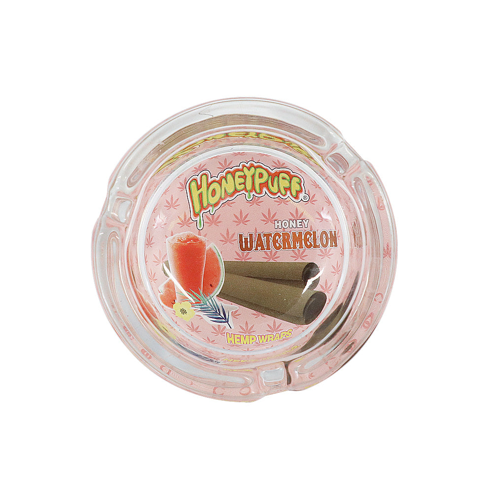 Honeypuff brand 85mm glass round ashtray