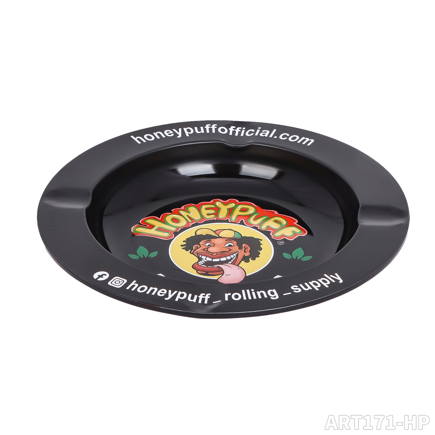 HONEYPUFF brand round metal ashtray round metal rolling tray with various designs