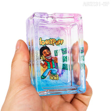 Load image into Gallery viewer, Honeypuff Decorated Clear Glass Ashtray, 85*56mm Portable Square Ashtray, Desktop Ashtray, Smoking Accessories