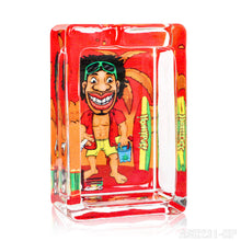 Load image into Gallery viewer, Honeypuff Decorated Clear Glass Ashtray, 85*56mm Portable Square Ashtray, Desktop Ashtray, Smoking Accessories