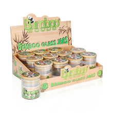 Load image into Gallery viewer, Honeypuff Herb Glass Jar Sticker Empty Storage Container Herb Glass Jar With Bamboo Lid