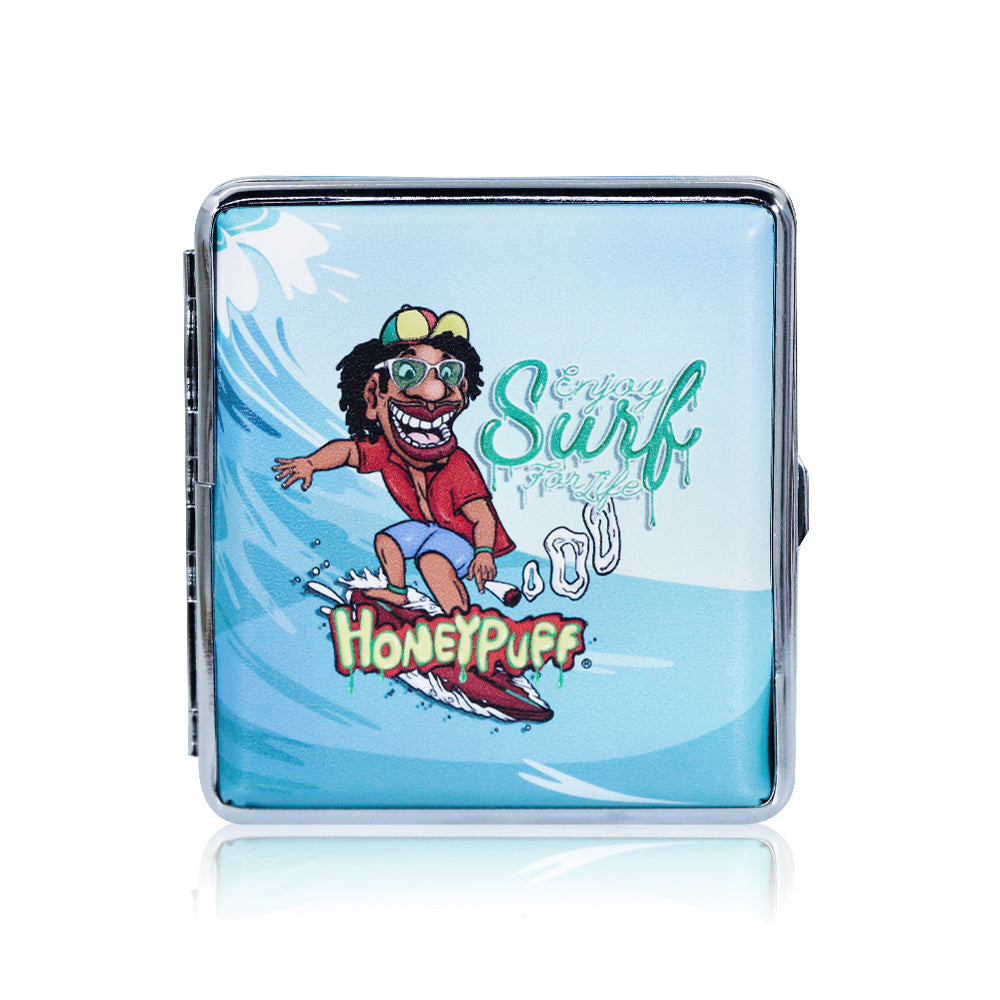 Honeypuff Cigarette Case | PU Leather Cigarette Carrier For Men and Women | Capacity 20 Cigarettes with Internal Divider.