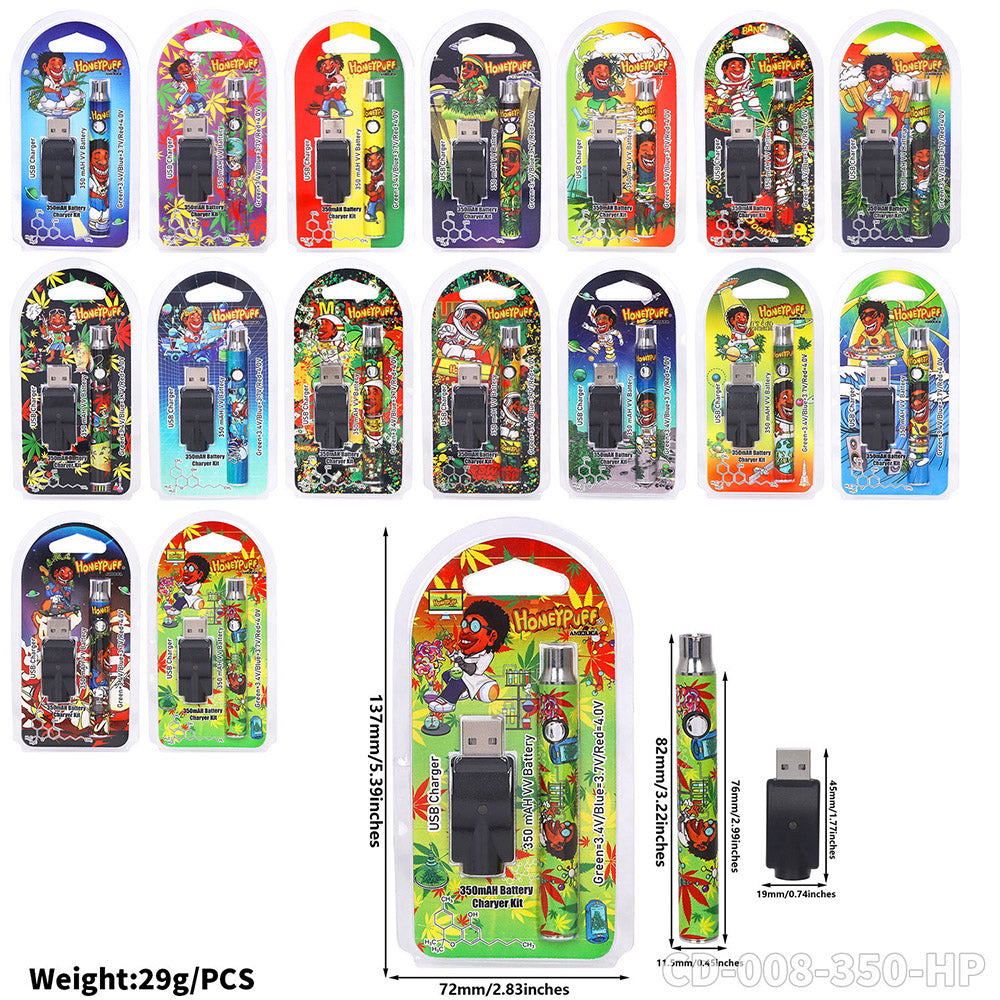 HONEYPUFF hot sale 350 mAH battery vape accessories with different design