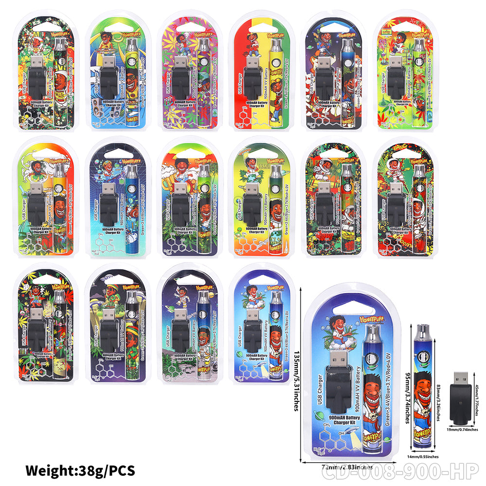 HONEYPUFF hot sale 900 mAH battery vape accessories with different design