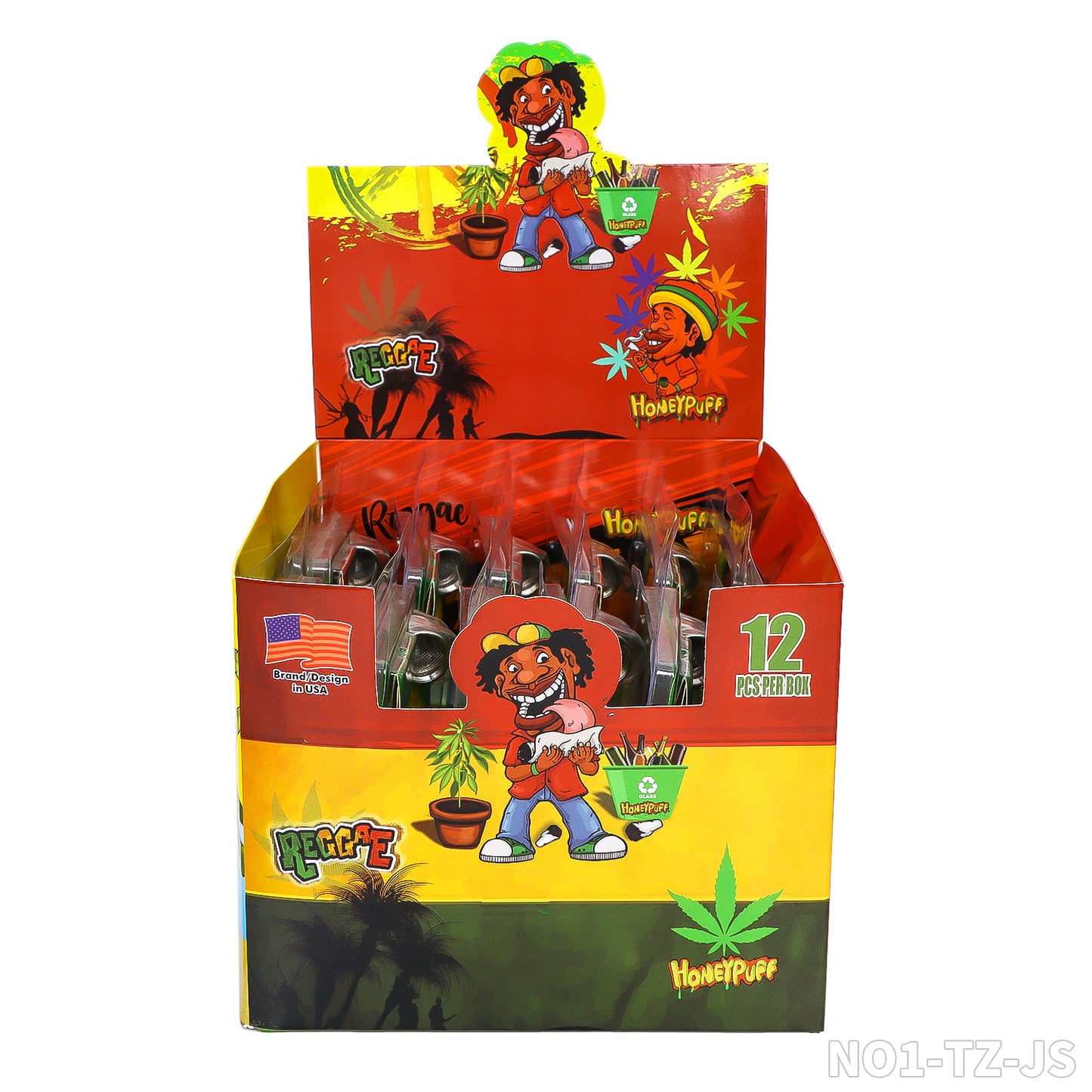 Honeypuff smoking kit with 60mm 3 parts plastic griner+metal pipe
