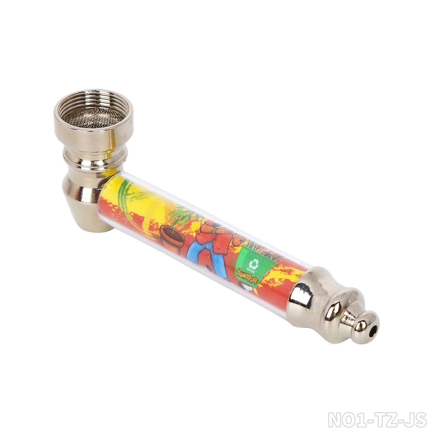 Honeypuff smoking kit with 60mm 3 parts plastic griner+metal pipe