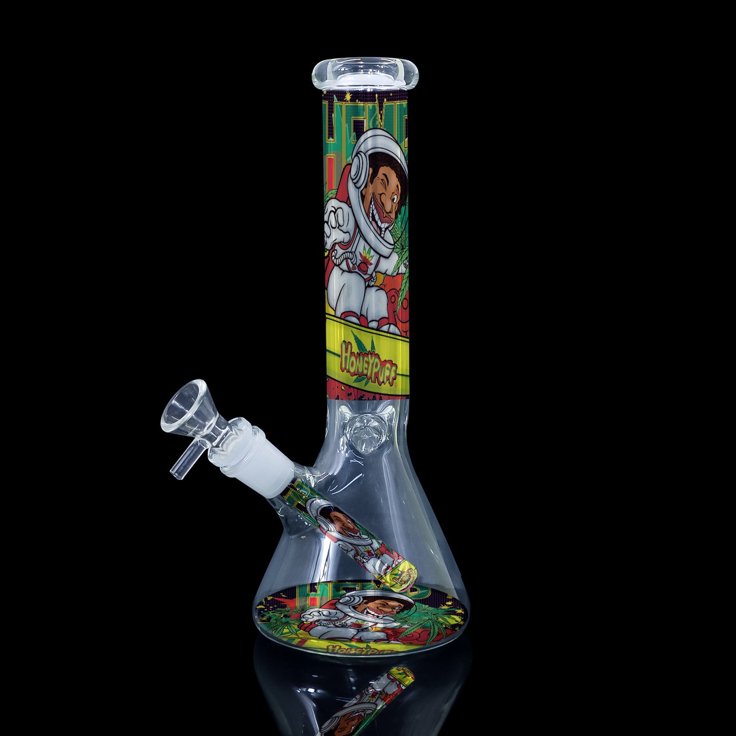 Honeypuff brand 35mm glass bong with various designs