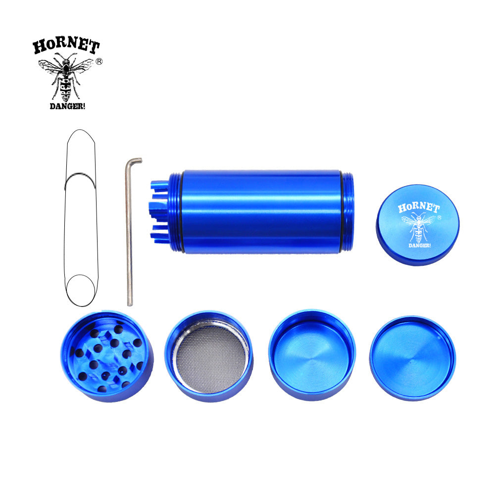 Honeypuff 59*8mm Metal Aluminium Alloy Ceramics Portable Tinplate Tobacco, Multi-Colored Herb Grinder, Cigarette Accessories