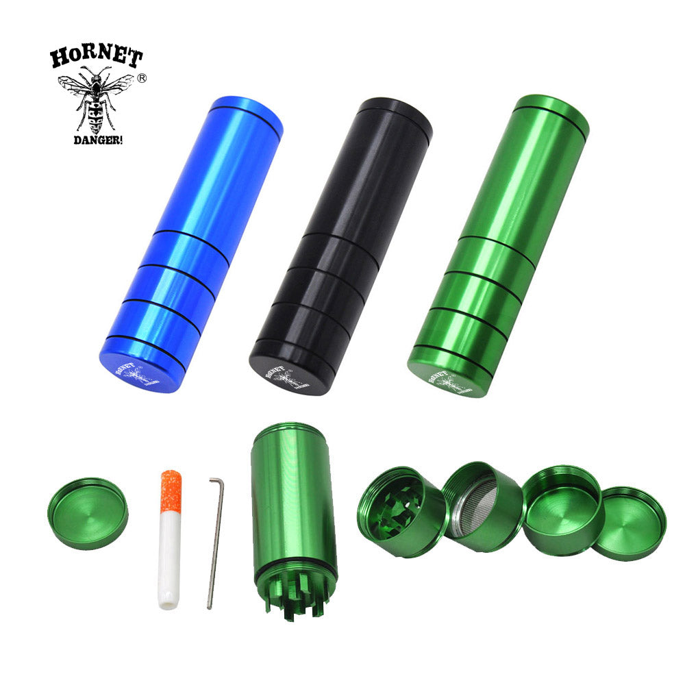 Honeypuff 59*8mm Metal Aluminium Alloy Ceramics Portable Tinplate Tobacco, Multi-Colored Herb Grinder, Cigarette Accessories
