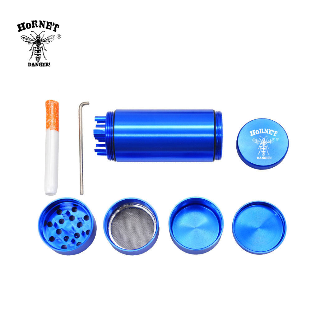 Honeypuff 59*8mm Metal Aluminium Alloy Ceramics Portable Tinplate Tobacco, Multi-Colored Herb Grinder, Cigarette Accessories