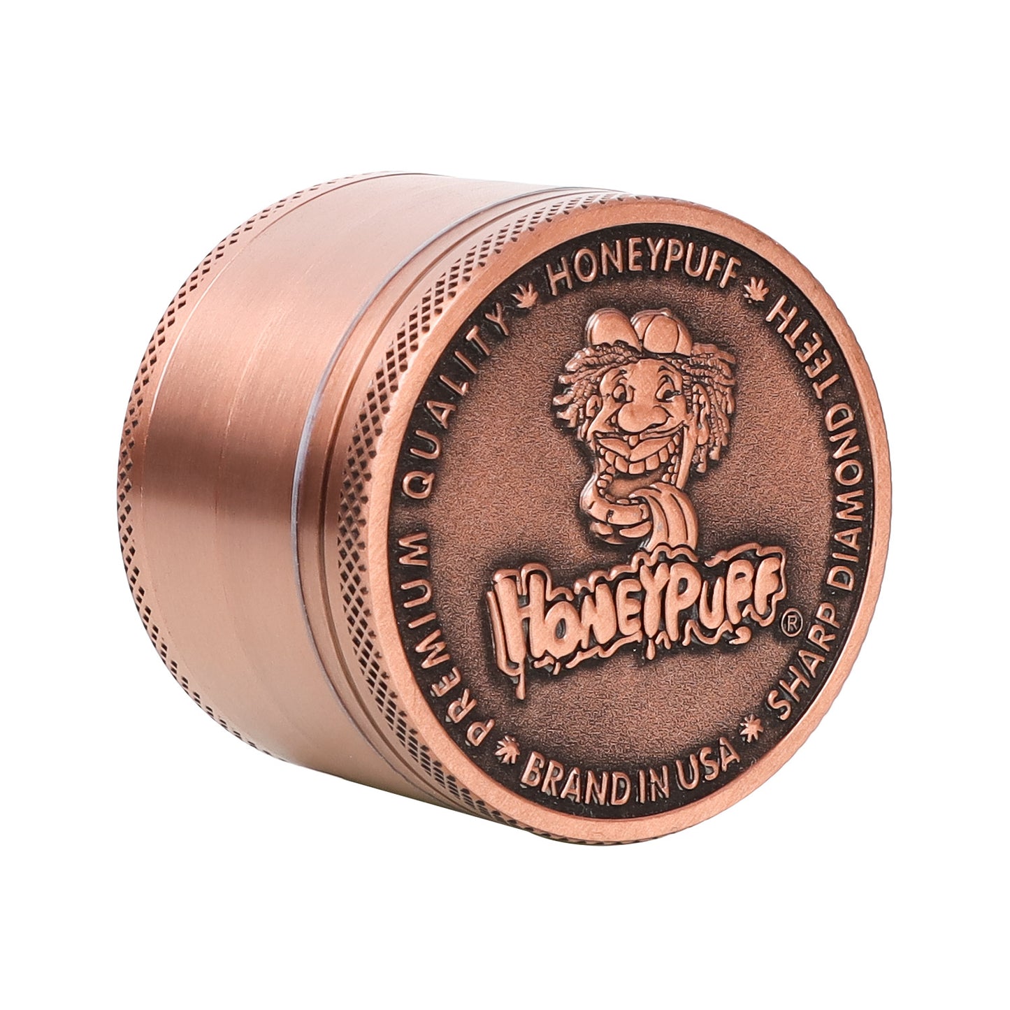 HONEYPUFF 50MM Herb Grinder 4 Layers Zinc Alloy Metal Dry Herb Tobacco Weed Grinder Crusher, kief catcher