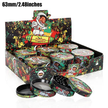 Load image into Gallery viewer, HOENYPUFF 60 mm Zinc Alloy Herb Grinder, 4 Layers Metal Smoker Grinder, Black Weed Grinder, 6 PCS / Box