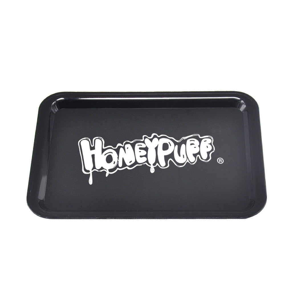 HONEYPUFF Cigarette tray Set, 3-piece cigarette accessory set, plastic plate, tin box, zinc alloy metal smoke grinder