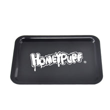 Lade das Bild in den Galerie-Viewer, HONEYPUFF Zigarettentablett-Set, 3-teiliges Zigarettenzubehör-Set, Kunststoffplatte, Blechdose, Rauchmühle aus Zinklegierung