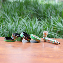 Load image into Gallery viewer, HONEYPUFF Green Package Tobacco Pipe Kit, Glass Smoking Pipe With Metal Blow & 4 Lay Tobacco Grinder
