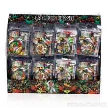 Load image into Gallery viewer, HONEYPUFF 60mm 3-layer plastic cigarette grinder+pipe+filter 12 pieces/display box