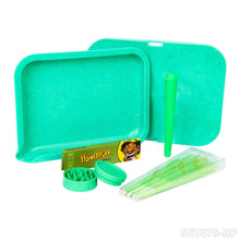 Load image into Gallery viewer, Honeypuff smoking kit with biodegradable rolling tray+1 pack pre-rolled cone+1 pack rolling paper+1 pcs joint holder+biodegradable grinder