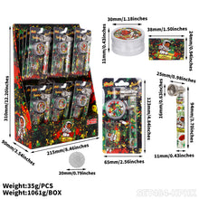 Load image into Gallery viewer, Honeypuff various designs smoking pipe kit with 30mm 2 parts plastic griner+metal pipe+screen