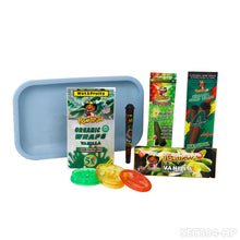Lade das Bild in den Galerie-Viewer, Honeypuff smoking kit with biodegradable rolling tray+3 bags hemp wrap+1 pack rolling paper+1 pcs joint holder+1 pcs plasitc grinder