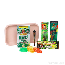 Lade das Bild in den Galerie-Viewer, Honeypuff smoking kit with biodegradable rolling tray+3 bags hemp wrap+1 pack rolling paper+1 pcs joint holder+1 pcs plasitc grinder
