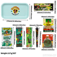 Load image into Gallery viewer, Honeypuff smoking kit with biodegradable rolling tray+3 bags hemp wrap+1 pack rolling paper+1 pcs joint holder+1 pcs plasitc grinder+2 bags filter tips