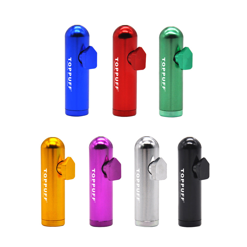 HONEYPUFF zinc alloy metal portable snuff tube, multi color fans you smoking accessories