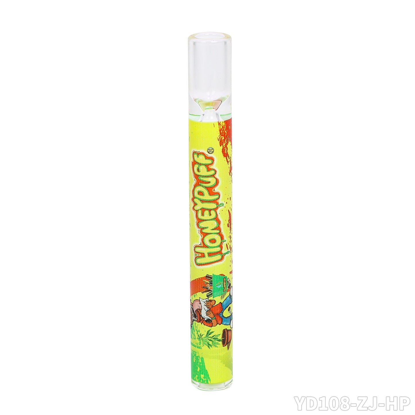 HONEYPUFF Glass One Hitter 100 mm Size Smoking Pipes Hand Blow Tobacco Pipes & Easy Clean, 24 PCS