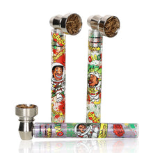 Charger l'image dans la galerie, Pipe à tabac en verre Honeypuff avec bol en métal, portable, facile à nettoyer, lot de 24