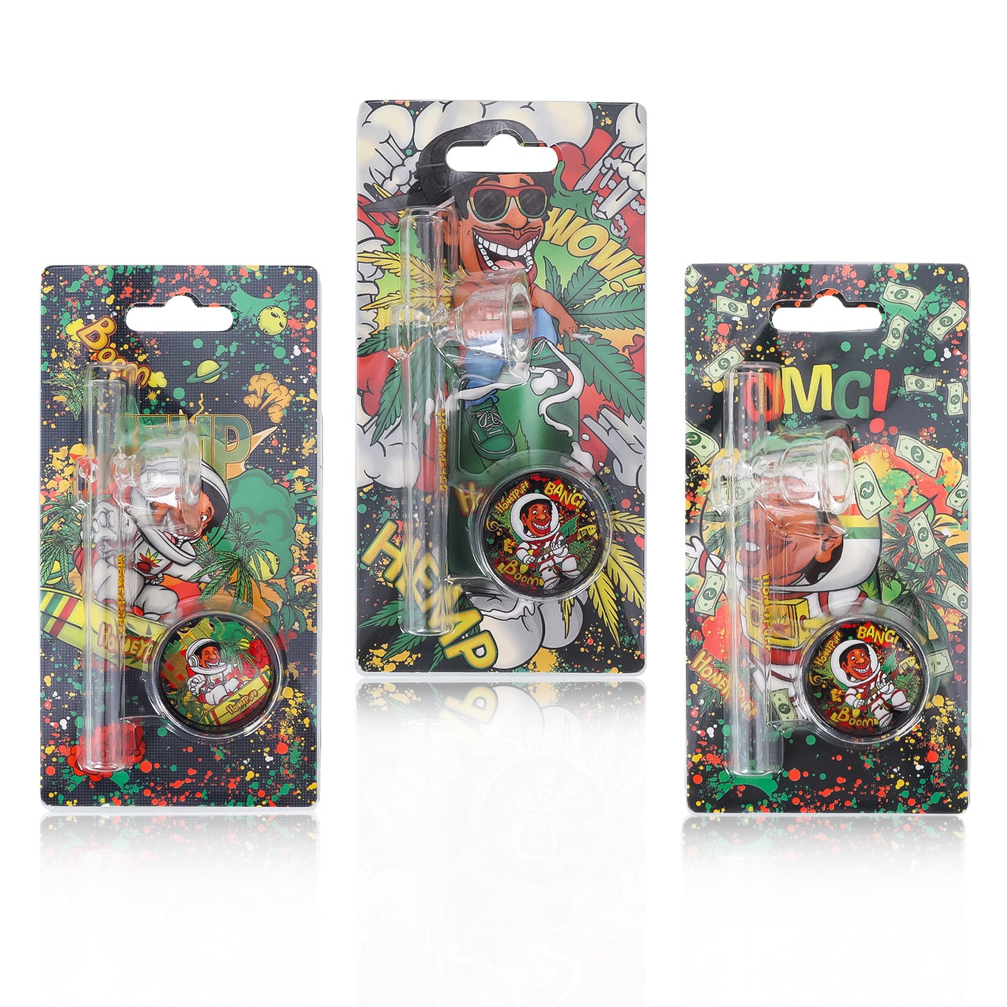 HONEYPUFF Set Multi-color metal pipe plastic smoke grinder Cigarette shop accessories