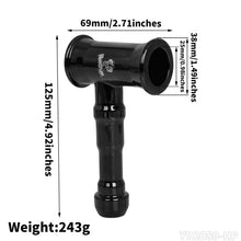 Load image into Gallery viewer, HONEYPUFF Black Zinc Alloy Hammer Molding Removable Laser Custom Logo Pipe Smoking Accessories
