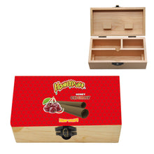 Load image into Gallery viewer, HONEYPUFF Handmade Tobacco Smoking Herb with Red Lid Cover, Lockable Wooden Box, 5.4” x 2.8” x 2.0” Size Storage Box